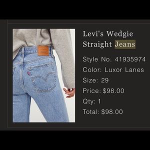 Levi’s Wedgie Straight Jeans